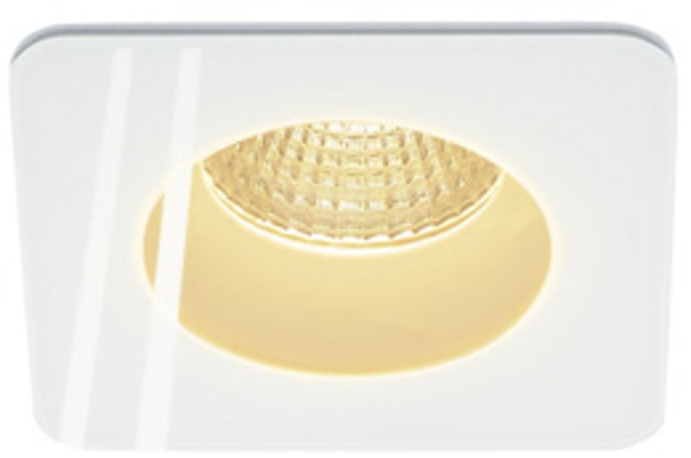 EB-LED-Downlight SLV PATTA-F, 12W 765lm 3000K eckig IP65 mattweiss