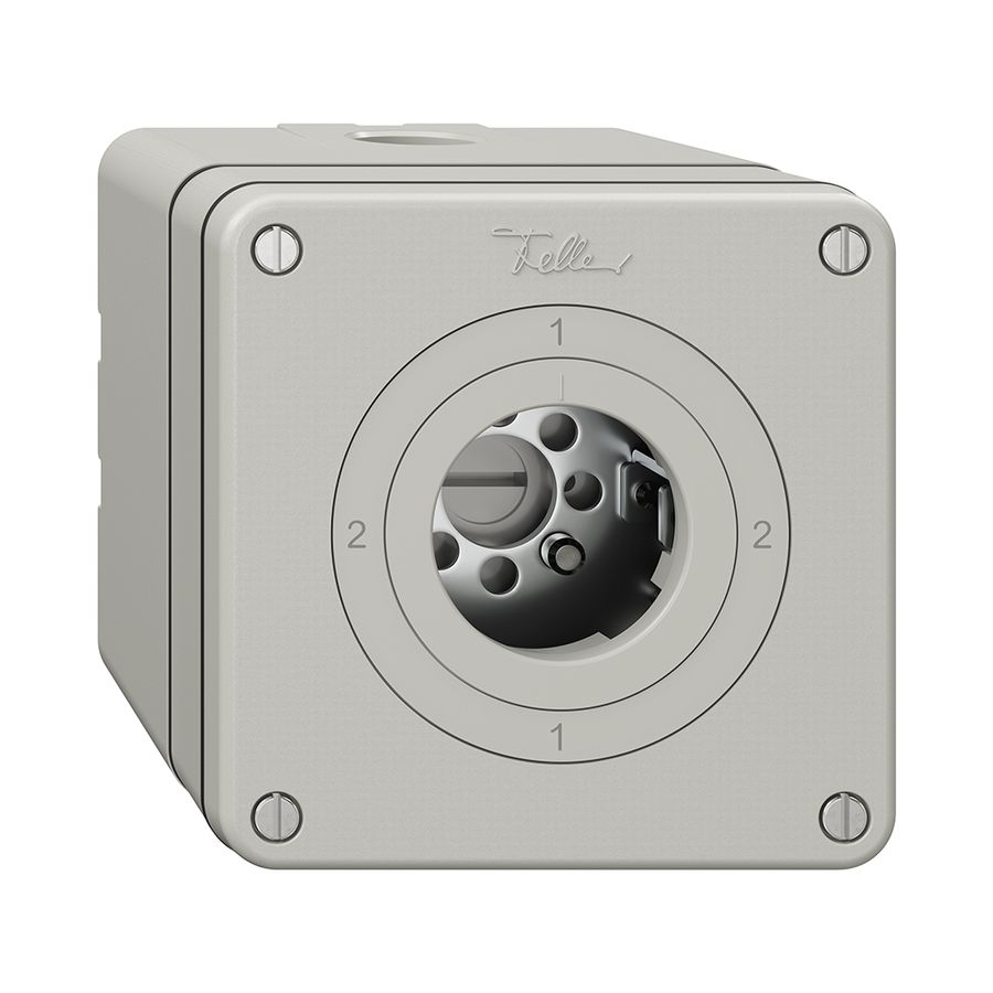 Interrupteur rotatif NAPU NEVO, 3/3L, sans cylindre, KS, 2-1-2-1, gris clair