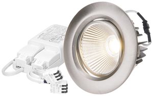 Spot LED INS MH AXO 10.5W 830lm 2700K IP44 MB REG DALI Ø100mm nichel