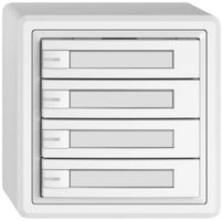 Pulsante universale AP EDIZIO.liv UNI SNAPFIX® 5…48V c.LED 4× com.1T targ.bi