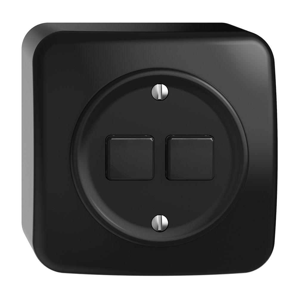 Interrupteur AP 2K/2T Sdue Wiser noir