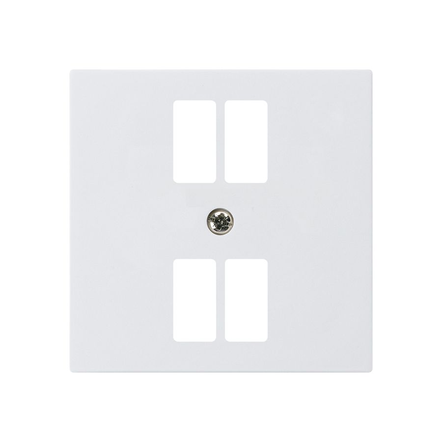 Frontplatte kallysto f.Steckdose 4×USB weiss