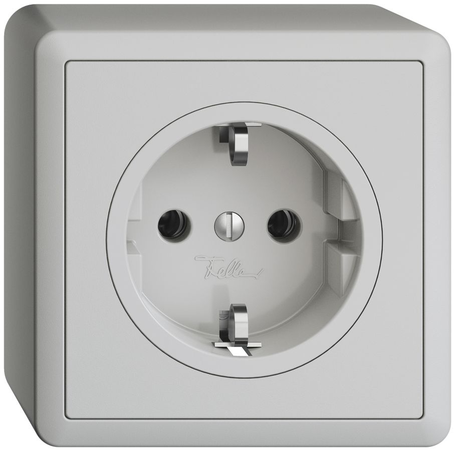 Presa SCHUKO AP EDIZIOdue 16A, 250VAC, L+N+PE grigio chiaro