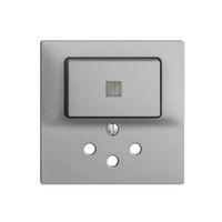 Kit frontal EDIZIOdue silver 60×60mm T12, lentille,