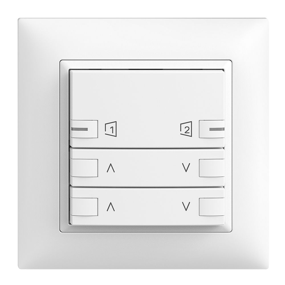 UP-Frontset EDIZIOdue zeptrionAIR Motor 2K S1/S2 mit LED weiss