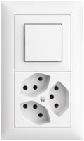 UP-Kombination EDIZIOdue 3/1P+3×T13 weiss