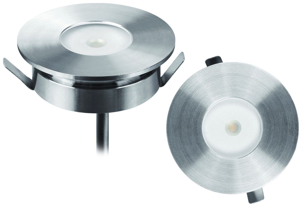 EB-LED-Bodenleuchte RAINDROP IP65 1W 3000K DALI 40×12mm grau