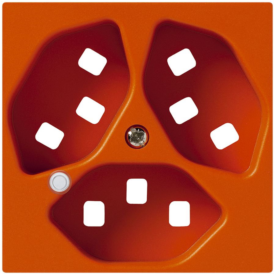 Frontplatte zu Steckdose Hager kallysto 3×T23 beleuchtet H orange
