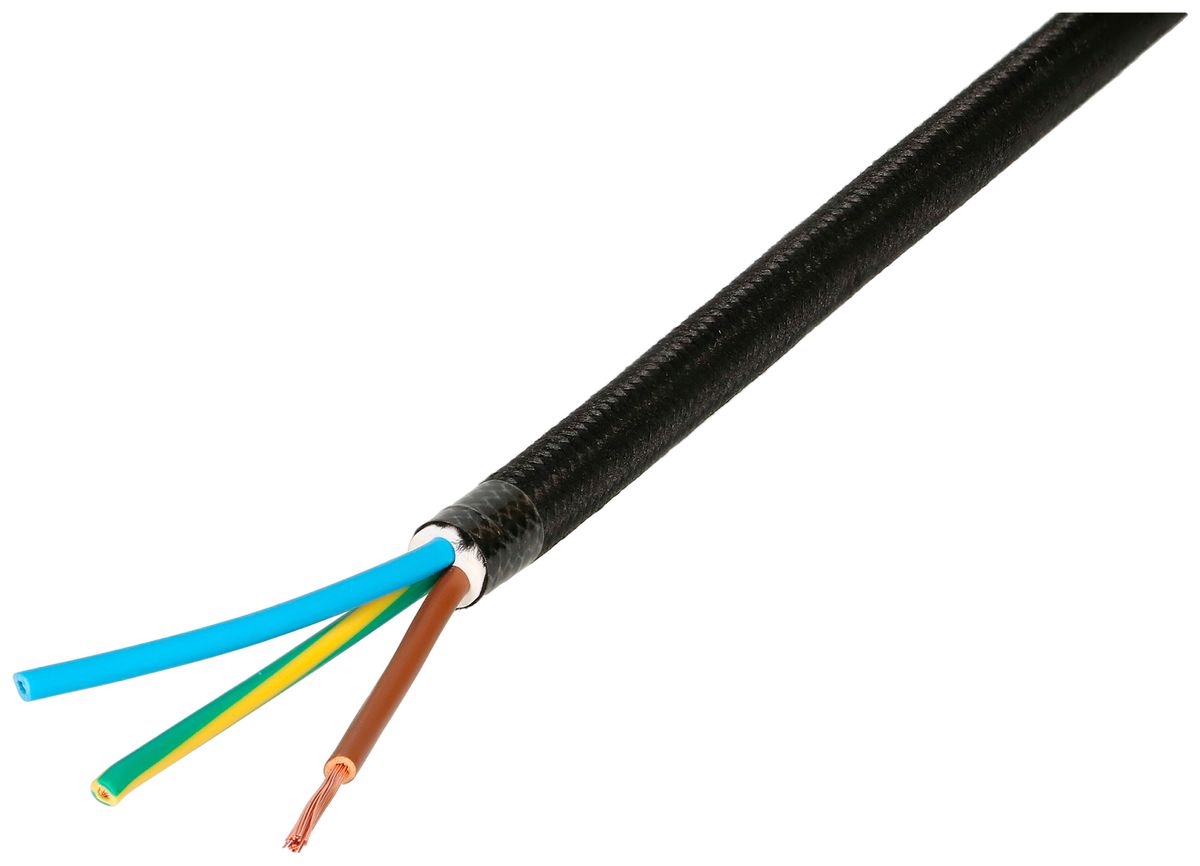 Cavo tessile 3×1mm² LNPE nero