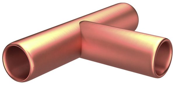 T-Pressverbinder Flury AV 12 Cu blank, 35mm², Ø 8mm