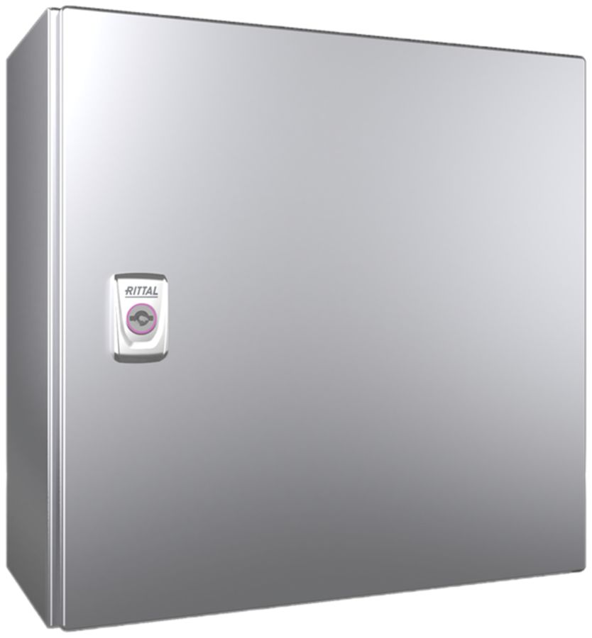 Armoire compacte Rittal AX, 1 porte, IP66, 380×380×210mm, acier fin V2A