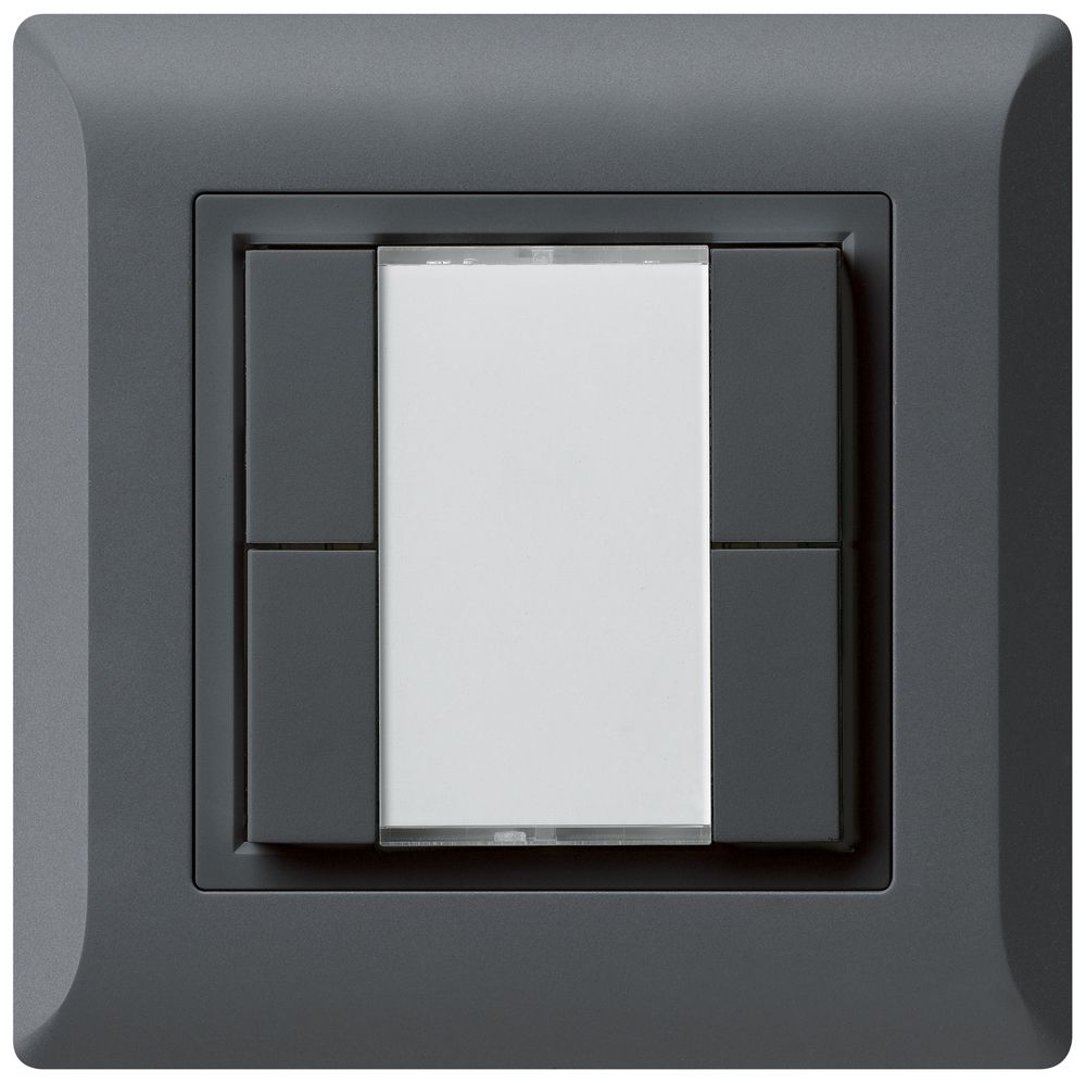 Pulsante universale INC 4×kallysto.line con LED antracite