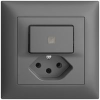 Comb. lum. INC 6/1L+T13 EDIZIOdue grigio scuro, con lente, LED giallo