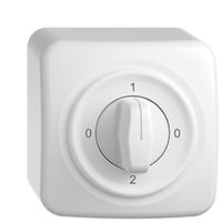 AP-Drehschalter STANDARDdue 2/1L weiss mit Drehgriff