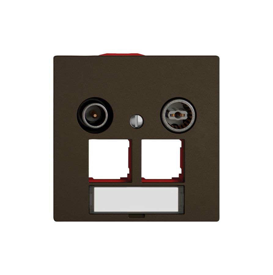 Prise multimédia TV-R EDIZIO.liv SNAPFIX® EASYNET p.2×RJ45 S-One 19dB br