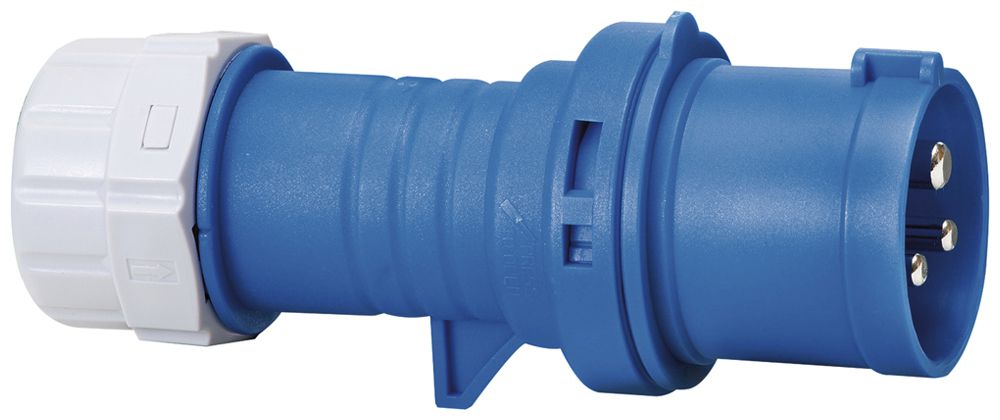 Fiche Brennenstuhl CEE 16A 2L+PE 230V 6h bleu Ø50×125mm IP44