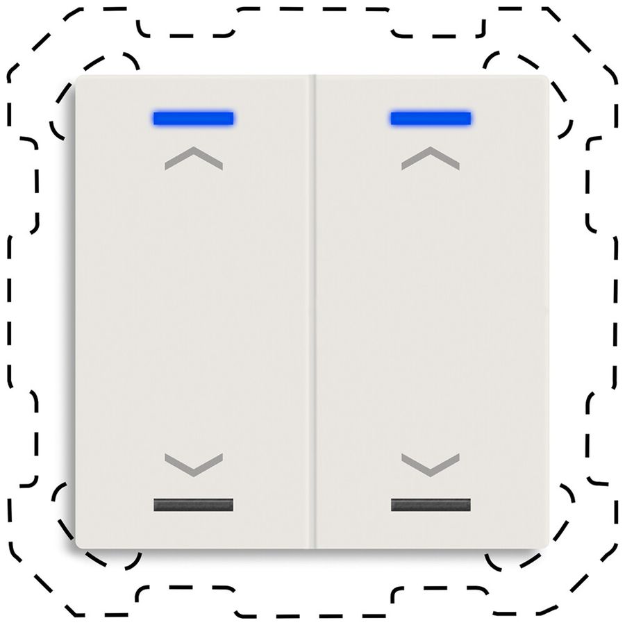 EB-Taster KNX RGBW MDT BE-TAL600211.A1 2T/4B weiss matt "Jalousie"