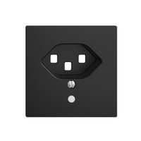 Frontplatte EDIZIOdue T23 schwarz 60×60mm mit Linse