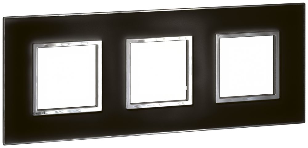 Abdeckrahmen ATO 3×1 Modul Glas-schwarz