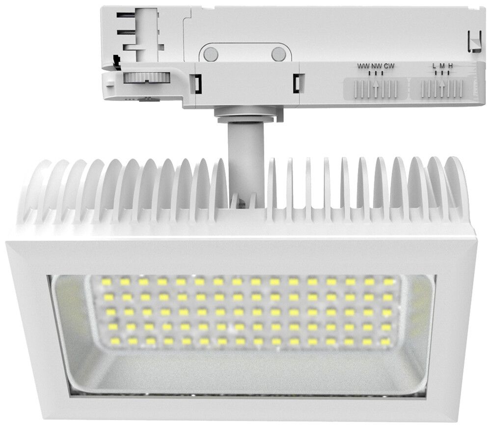 Projecteur LED DOTLUX FLEXAtrack 38W 2805lm 3000…5700K VAR AD3PH 201×108mm bc