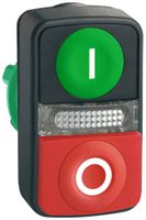 Drucktastervorsatz Harmony XB5 rt/gn Ø22.5mm hoch front.IP66 beschrift.I/O