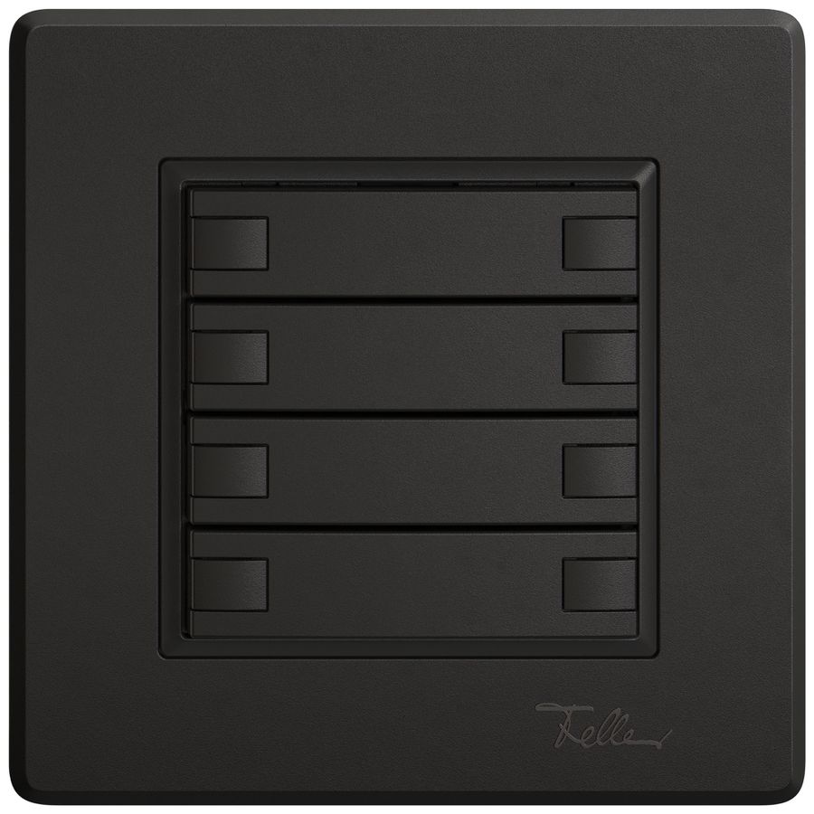 Poussoir KNX RGB ENC EDIZIO.liv SNAPFIX® capteur temp.s.LED 4× comm.2T no