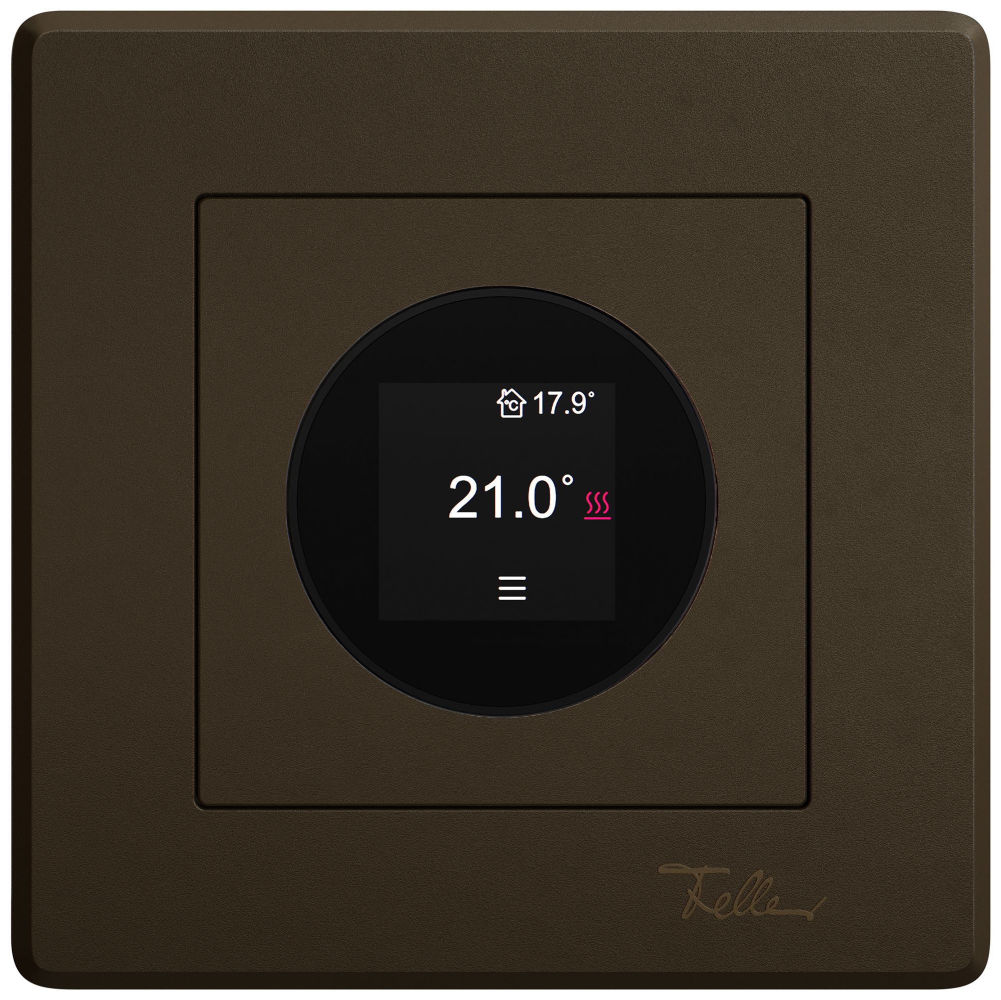 Termostato ambiente INC EDIZIO.liv SNAPFIX® 230VAC 4…30°C 96×96mm umbra