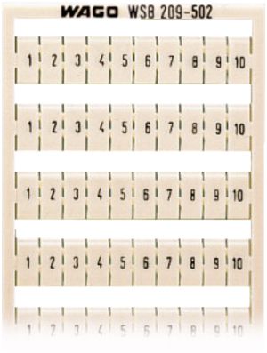 Carte de marquage WAGO 10×1…10 blanc