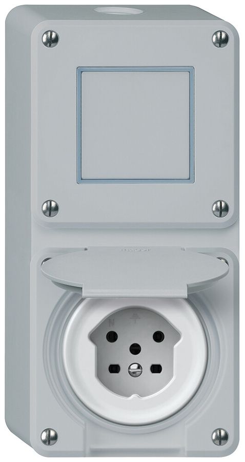 Combinazione AP robusto deviatore presa T15 86×146mm grigio