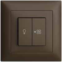 Kit frontale INC EDIZIOdue coffee 88×88mm bottone doppio