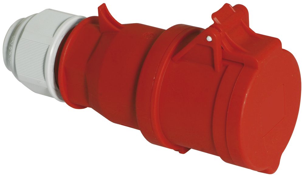 Presa mob.CEE Bals 5P 32A 400V 6h rosso IP44 nich.Quick C.