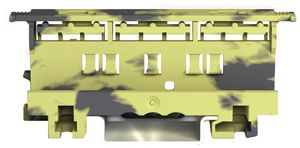 Adattatore di fissagio WAGO COMPACT 221, 4mm², su TH-35, 17.5mm, grigio/giallo