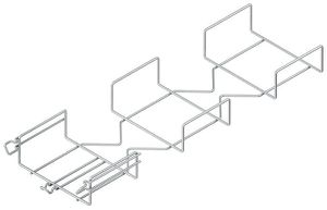 Bogen verstellbar 90° NIEDAX 54×100mm für Gitterkanal MTC