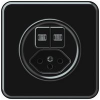 Combinaison ENC origin sch 3+3 + 1×type 13 92×92mm 2×lumineux noir