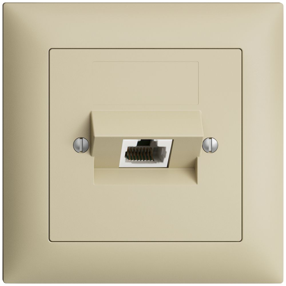 UP-Dose 1×RJ45/u 8P ITplus EDIZIOdue vanille