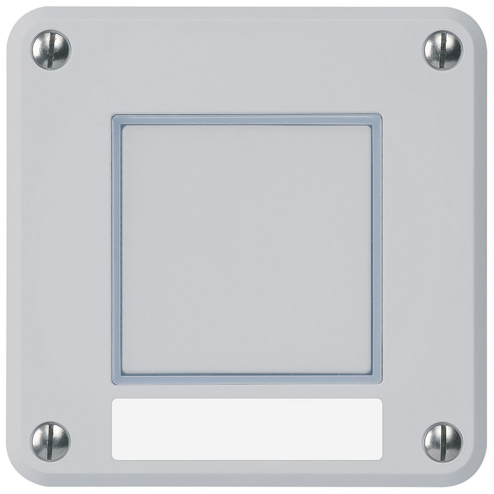 Parte superiore per tasto di suoneria Hager robusto IP55 con placchetta grigio