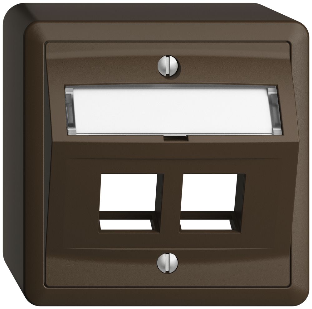 Kit de montage AP Edue, avec capot de sortie oblique, pour 2×Keystone, coffee