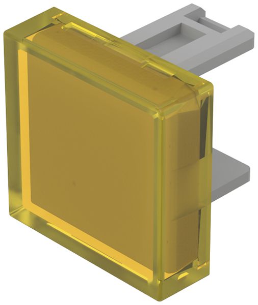 Capot à poussoir EAO31 15×15mm translucide, jaune