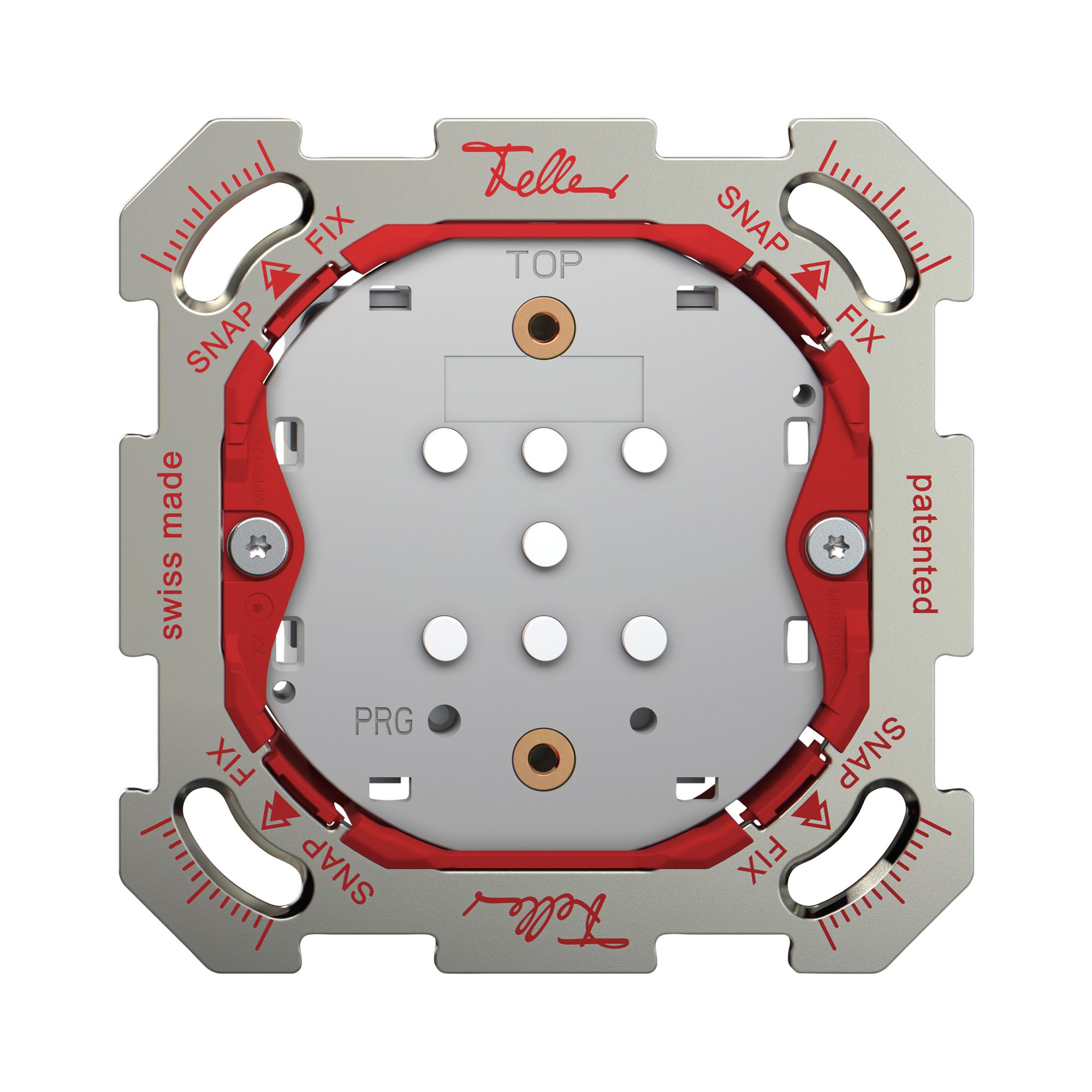 Poussoir KNX RGB ENC Feller SNAPFIX® capteur temp.s.LED 1× comm.1T