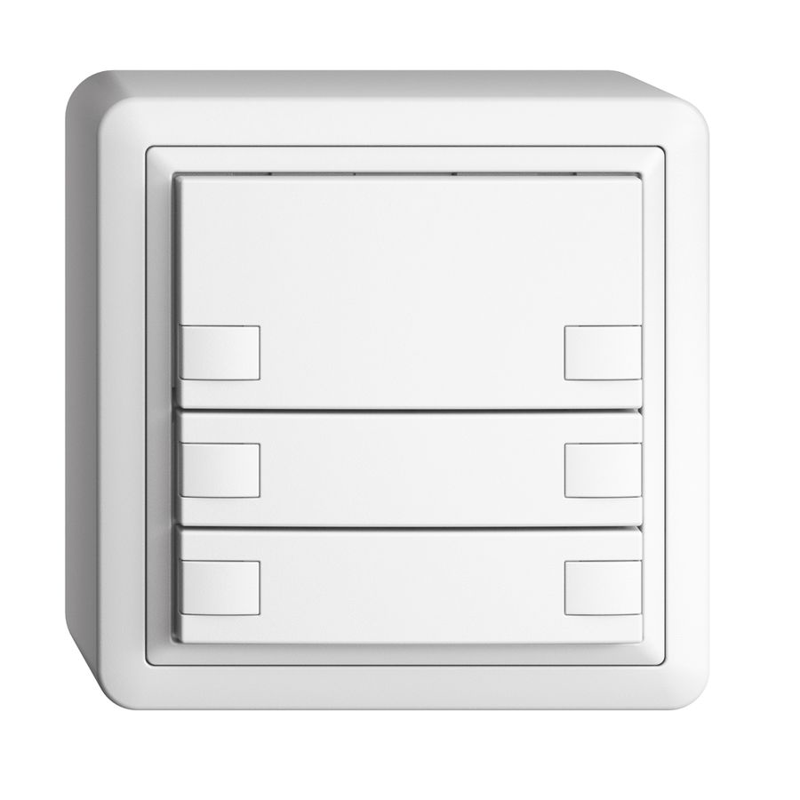 AP-KNX-Taster RGB EDUE, 250mW, o.LED, 3×Taste, 2×Tastenb., ws