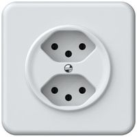 Prise ENC origin 2×type 13 10A 230V 92×92mm blanc