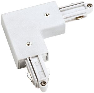 Eckverbinder SLV für 1-Phasen AP-Stromschiene, Erde aussen weiss