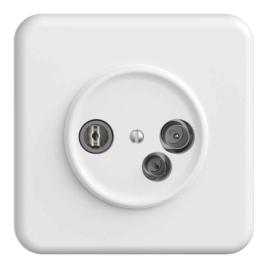 UP-Antennendose TV-R-Daten DD23 5…65MHz STANDARDdue weiss