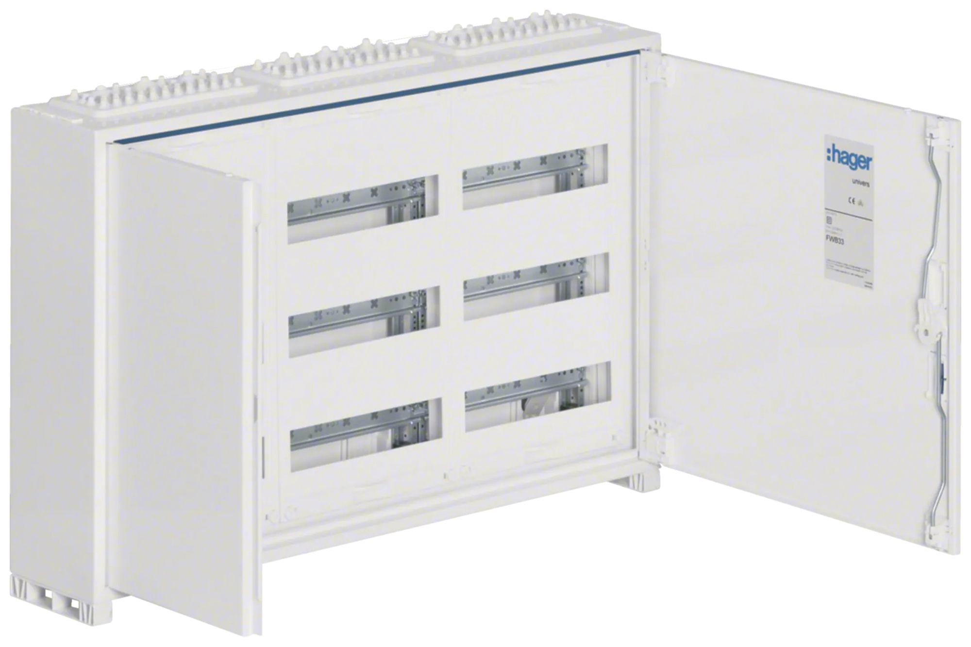 Distributore AP Hager univers 3 file 108UM porta IP44 800×500×160mm