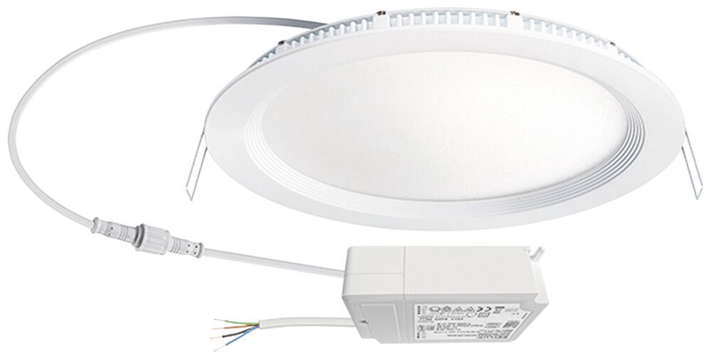 Downlight LED ESYLUX ELSA-2 Ø240 DALI 18W 3000K, 1750lm, blanc