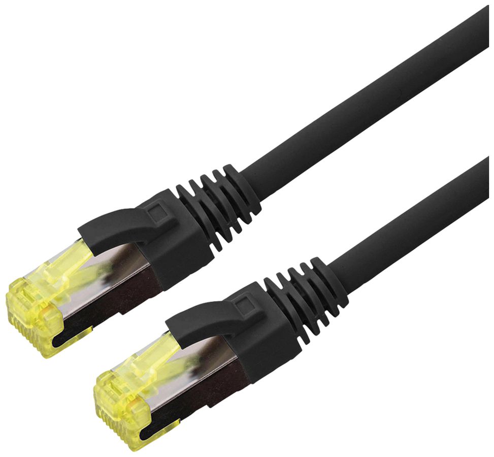 Câble patch RJ45 ROLINE Stranded cat.6A S/FTP AWG26 LSZH noir 3m