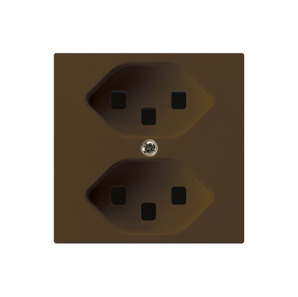 Steckdose kallysto 2×T23 braun mit Steckklemmen