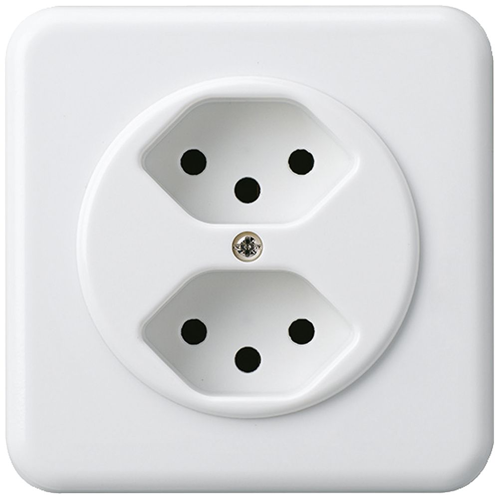 Prise ENC basico 2×type 13 blanc