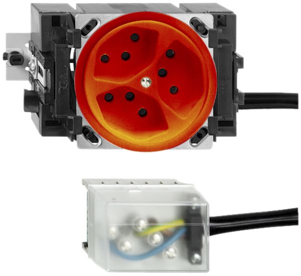 Prise INC FH 3×T13 L2 orange 53mm, pour câble plat Powerbus