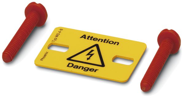 Warnschild WS 3-5 für 3 Klemmen 5mm